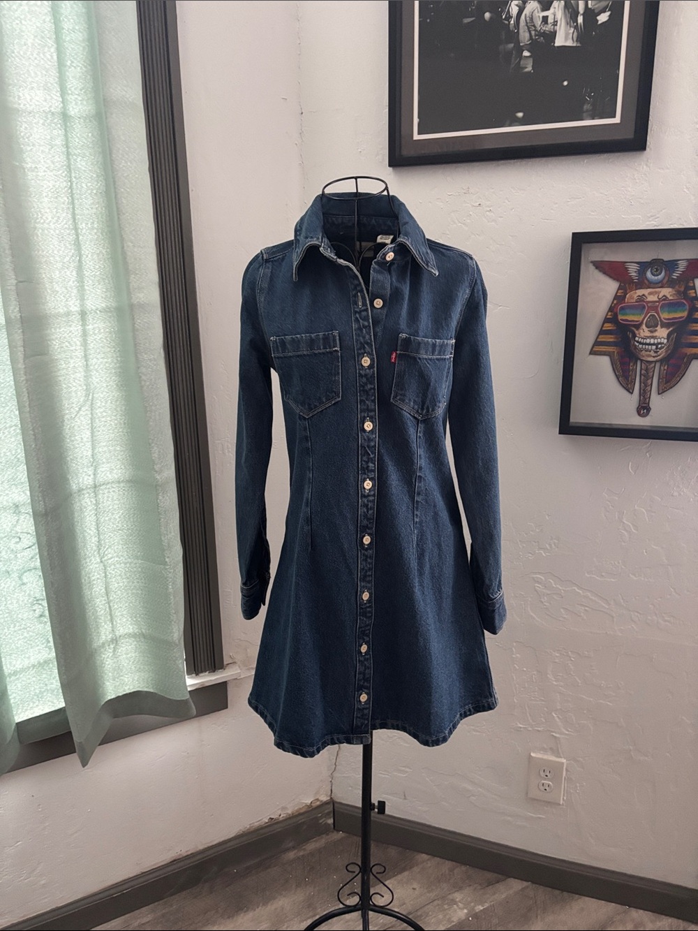Levis Denim Shirt Dress - Dark Blue